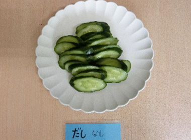 塩漬けのような味。ぬかの味が感じられない。まだ発酵不足なのかな？